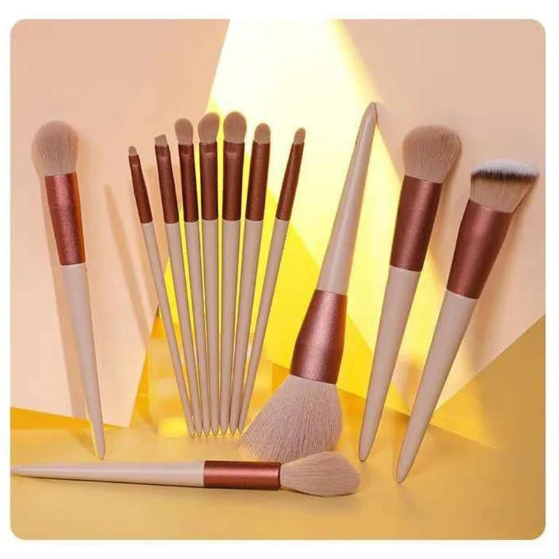 13Pcs Professional Makeup Brush Set Soft Fur Beauty Highlighter Powder Foundation Concealer Multifunctional Cosmetic Tool