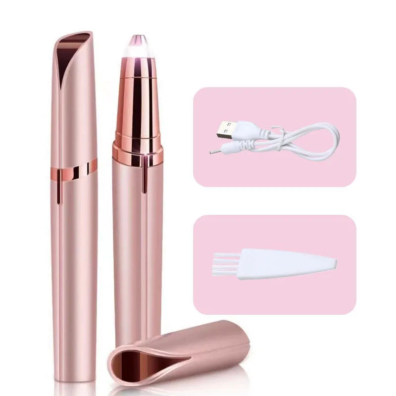 Womens Electric Eyebrow Trimmer Eye Brow Shaper Pencil Face Hair Remover for Women Automatic Eyebrow Shavers Pocketknife