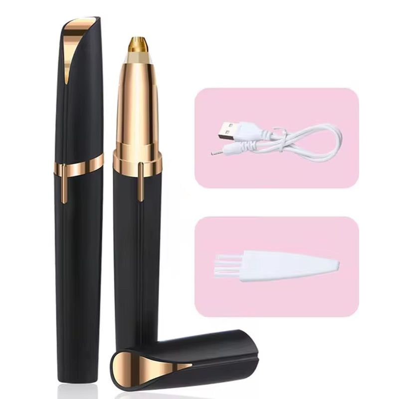 Womens Electric Eyebrow Trimmer Eye Brow Shaper Pencil Face Hair Remover for Women Automatic Eyebrow Shavers Pocketknife