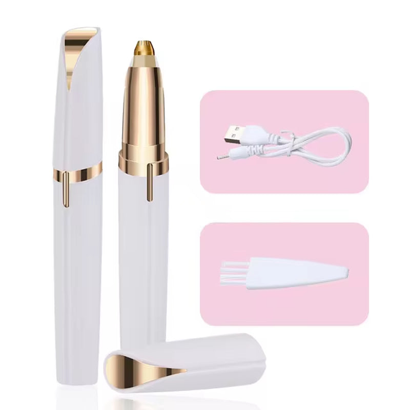 Womens Electric Eyebrow Trimmer Eye Brow Shaper Pencil Face Hair Remover for Women Automatic Eyebrow Shavers Pocketknife