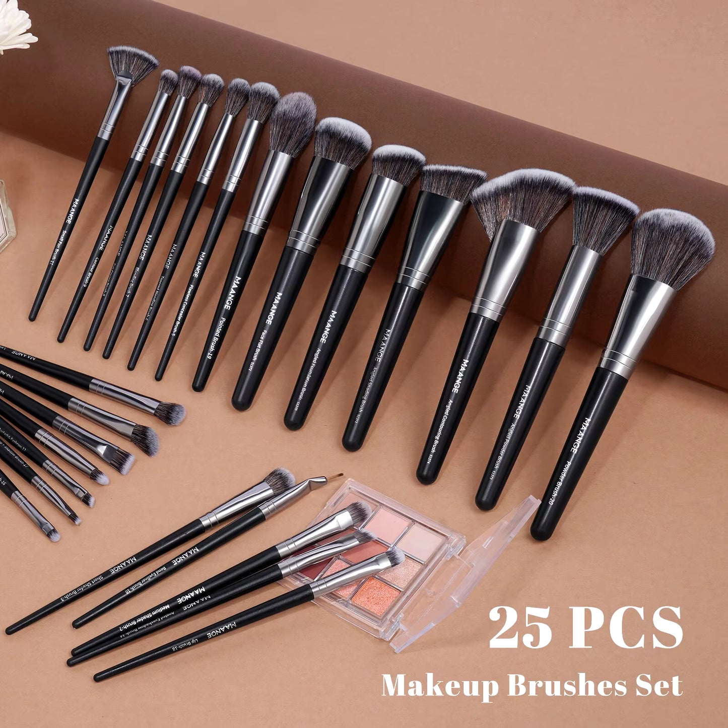 Professional Gift Box 25 Pieces Makeup Brushes Kit Face Eye Beauty Brushes for Foundation Conceal Eyeshadow Contour Brush